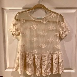 Embroidered Lace Urban Outfitters Top